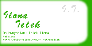 ilona telek business card